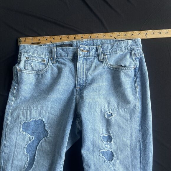 J Crew Broken in Boyfriend Jeans Womens Size 29 Blue Distressed Cotton Casual - Picture 7 of 11